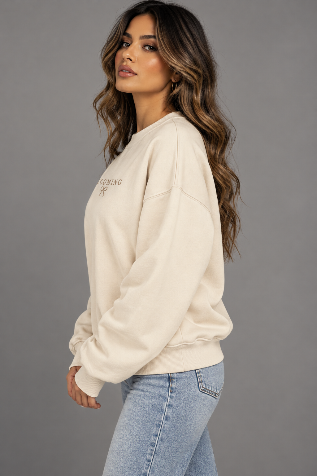 Becoming Embroidered 370GSM Unisex Heavyweight Oversized Sweatshirt