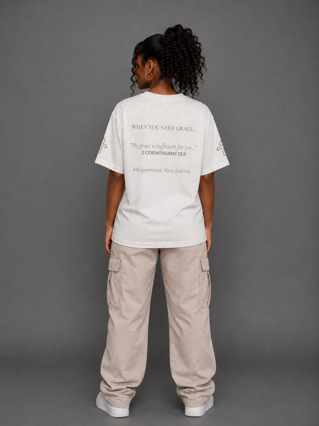 Grace | Embroidered 240GSM Unisex Classic Fit Crew Neck T-Shirt