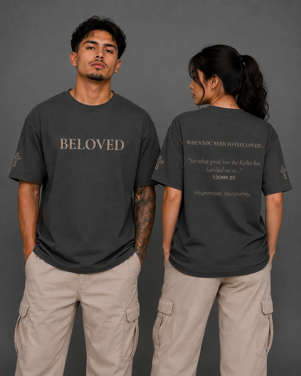 Beloved | Embroidered 240GSM Unisex Classic Fit Crew Neck T-Shirt
