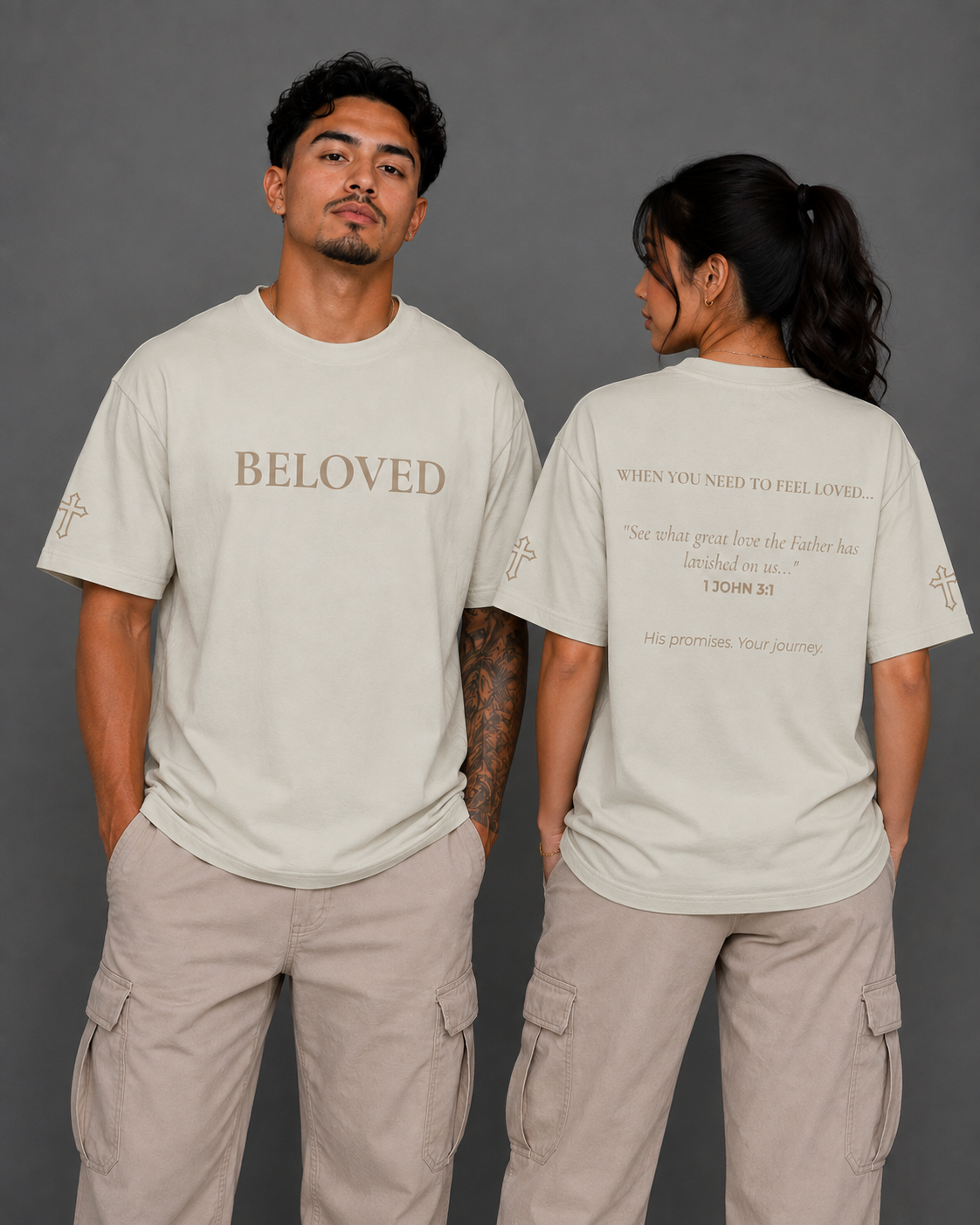 Beloved | Embroidered 240GSM Unisex Classic Fit Crew Neck T-Shirt