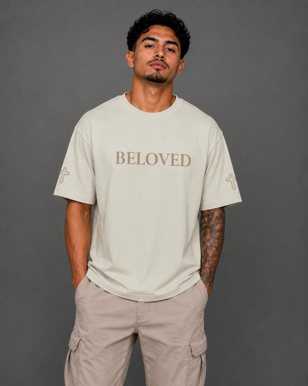 Beloved | Embroidered 240GSM Unisex Classic Fit Crew Neck T-Shirt