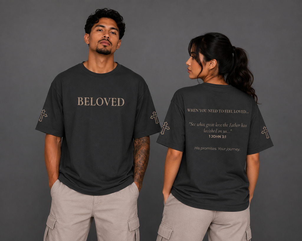 Beloved | Embroidered 240GSM Unisex Classic Fit Crew Neck T-Shirt
