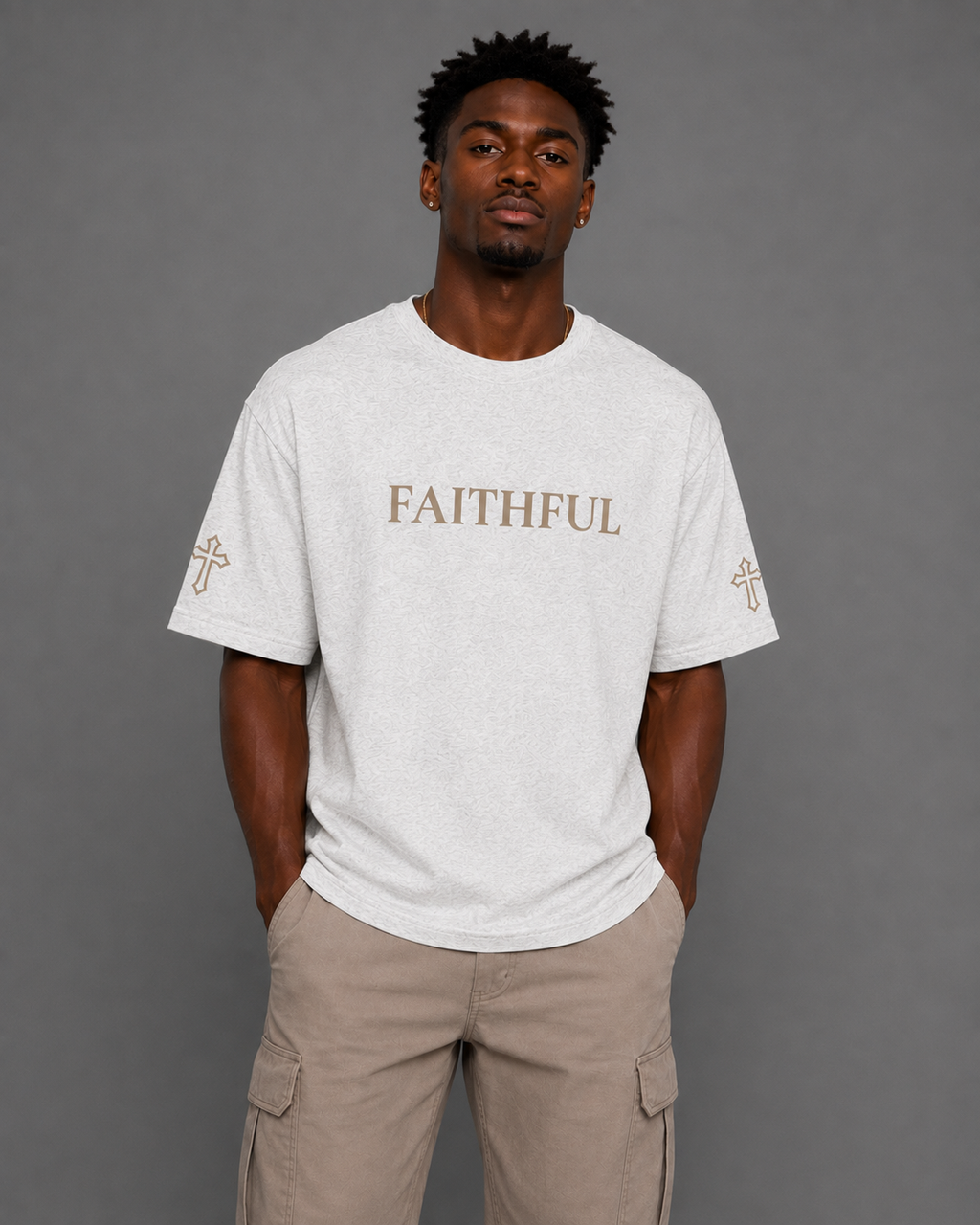 Faithful | Embroidered 240GSM Unisex Classic Fit Crew Neck T-Shirt