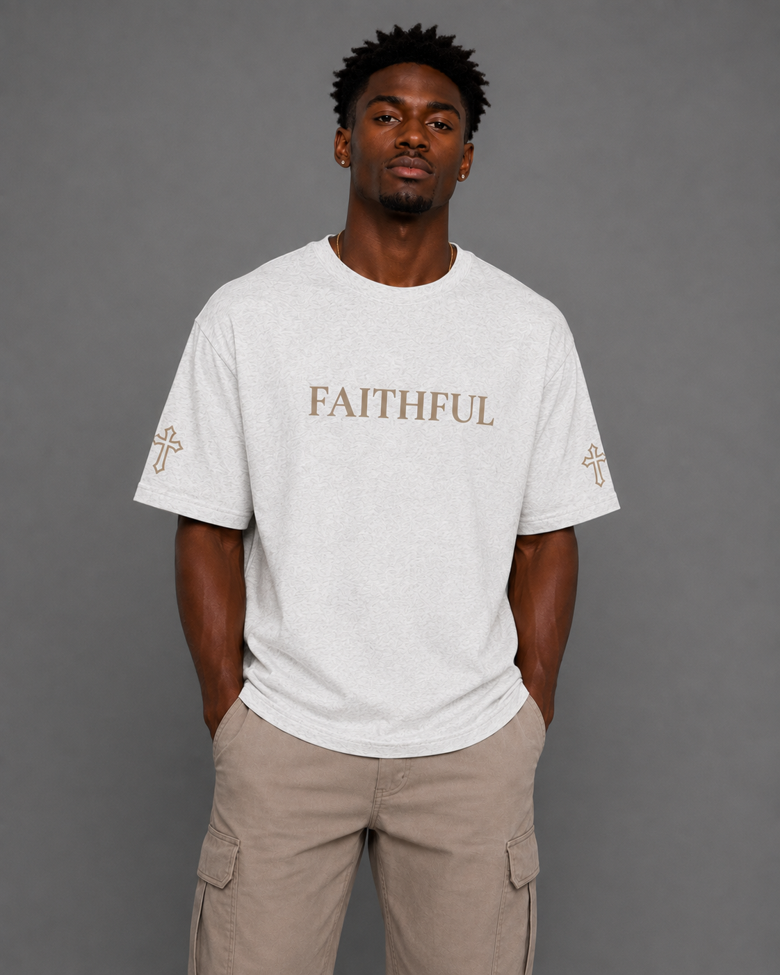 Faithful | Embroidered 240GSM Unisex Classic Fit Crew Neck T-Shirt