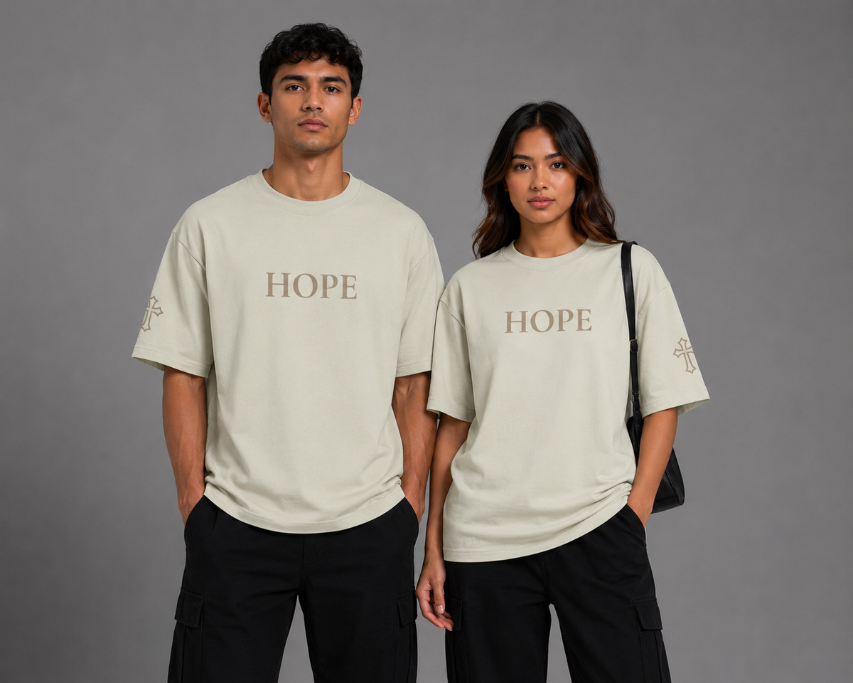 Hope | embroidered 240GSM Unisex Classic Fit Crew Neck T-Shirt