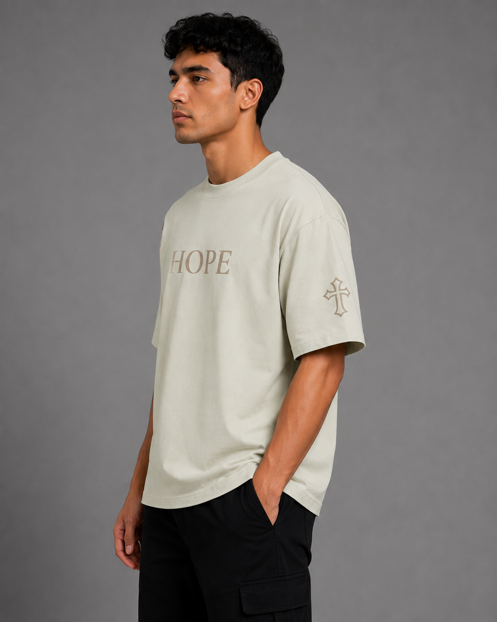 Hope | embroidered 240GSM Unisex Classic Fit Crew Neck T-Shirt