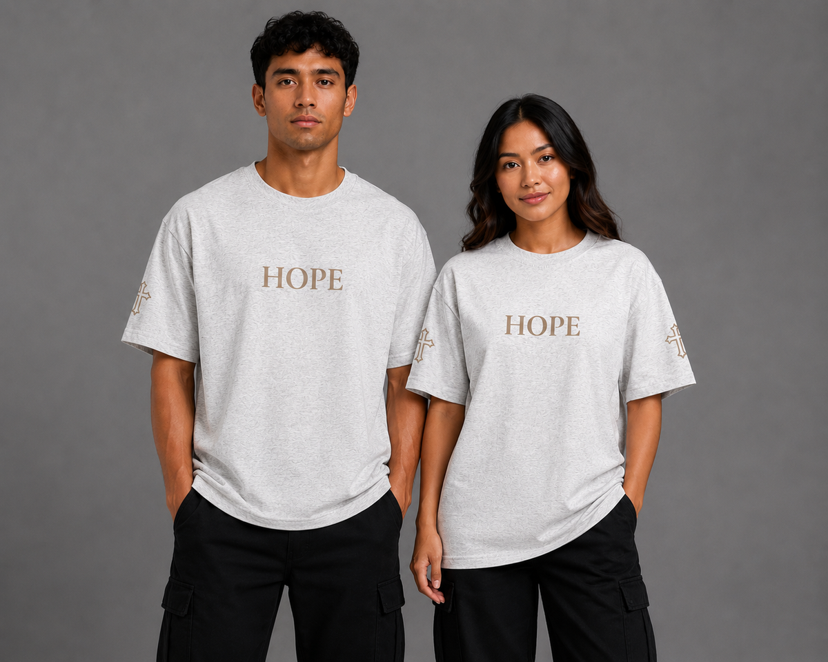 Hope | embroidered 240GSM Unisex Classic Fit Crew Neck T-Shirt