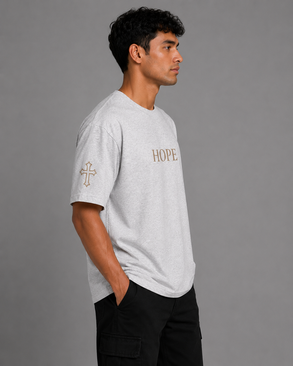 Hope | embroidered 240GSM Unisex Classic Fit Crew Neck T-Shirt