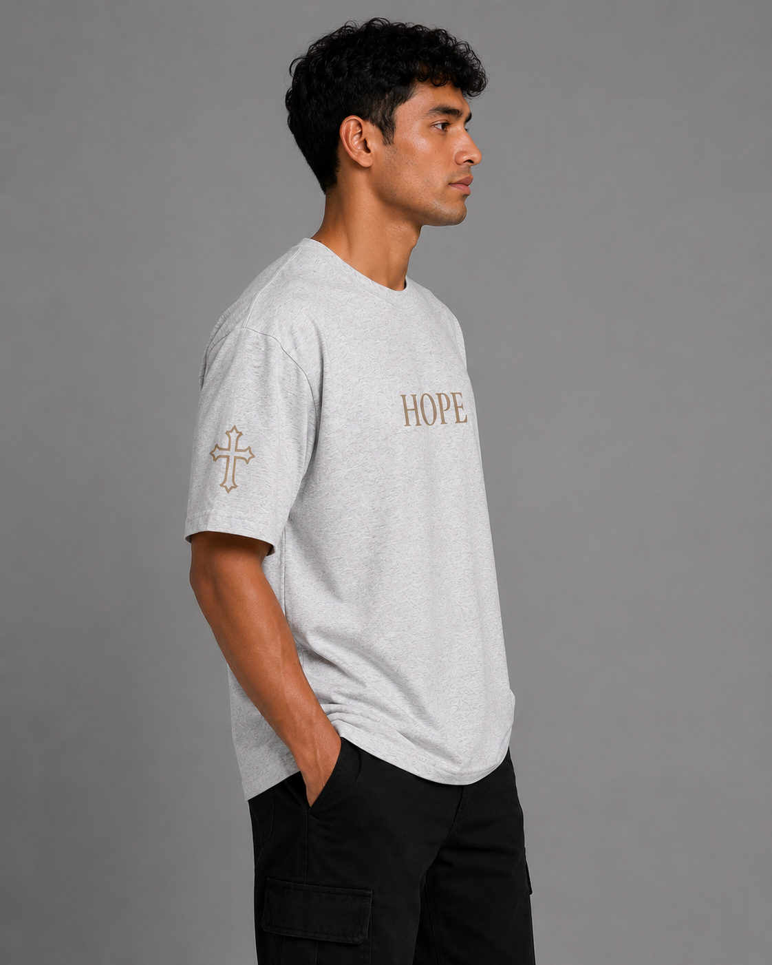 Hope | embroidered 240GSM Unisex Classic Fit Crew Neck T-Shirt