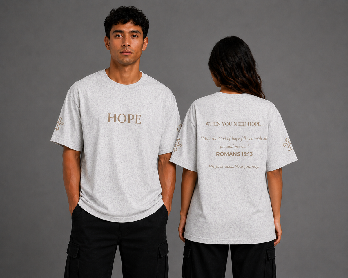 Hope | embroidered 240GSM Unisex Classic Fit Crew Neck T-Shirt