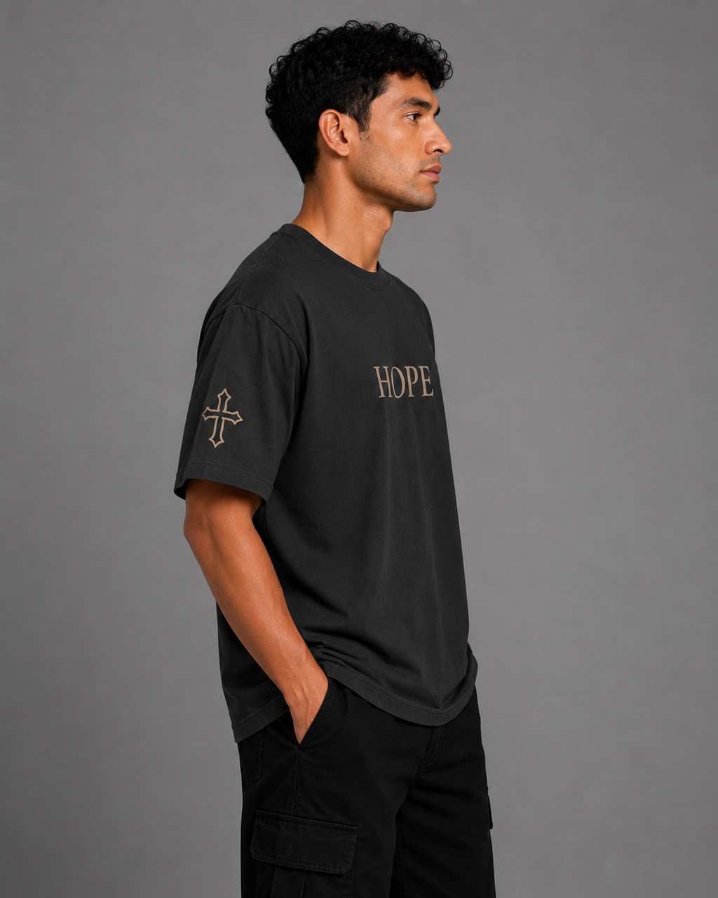 Hope | embroidered 240GSM Unisex Classic Fit Crew Neck T-Shirt