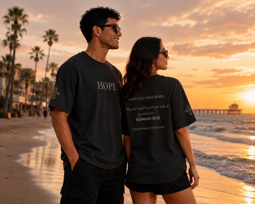 Hope | embroidered 240GSM Unisex Classic Fit Crew Neck T-Shirt