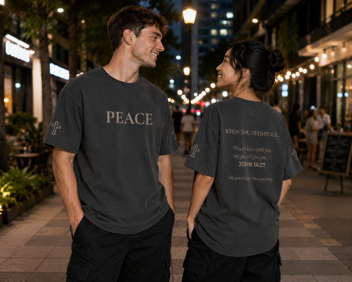 Peace | embroidered 240GSM Unisex Classic Fit Crew Neck T-Shirt