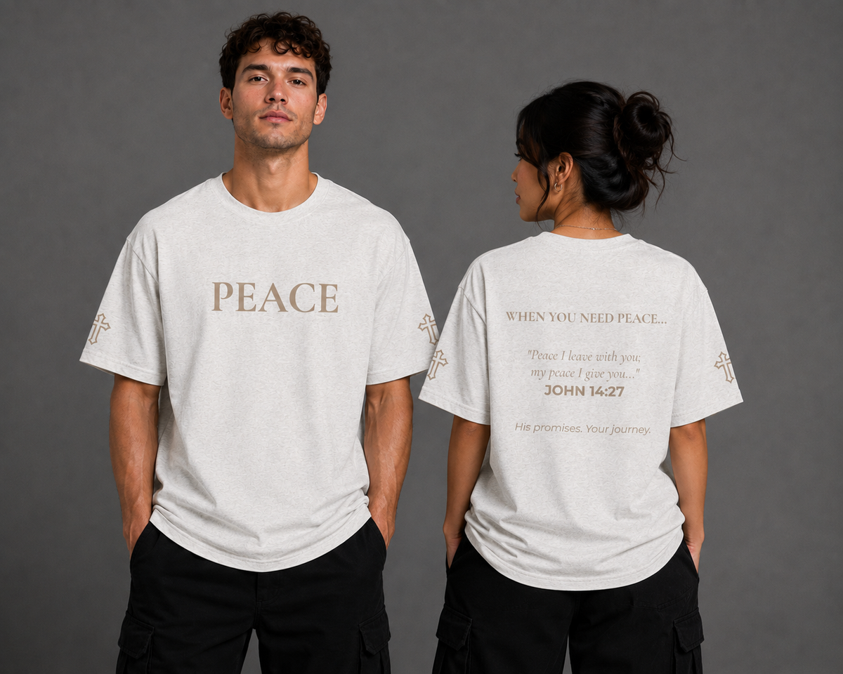Peace | embroidered 240GSM Unisex Classic Fit Crew Neck T-Shirt