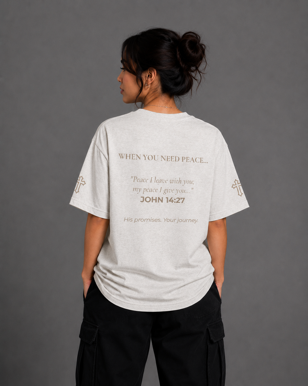Peace | embroidered 240GSM Unisex Classic Fit Crew Neck T-Shirt
