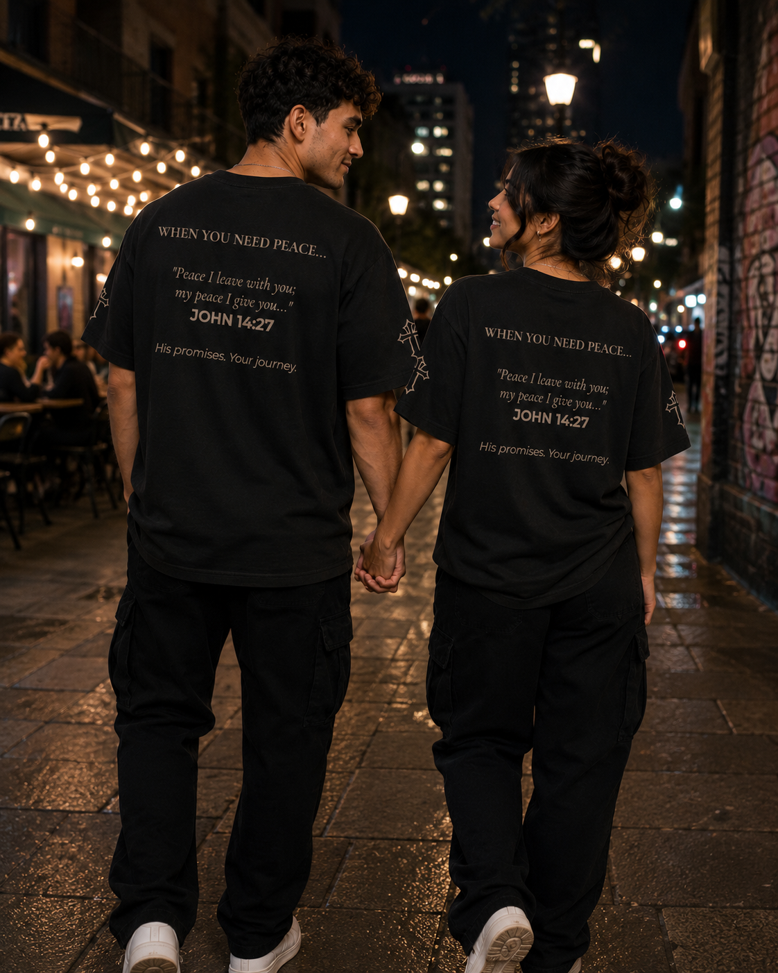 Peace | embroidered 240GSM Unisex Classic Fit Crew Neck T-Shirt
