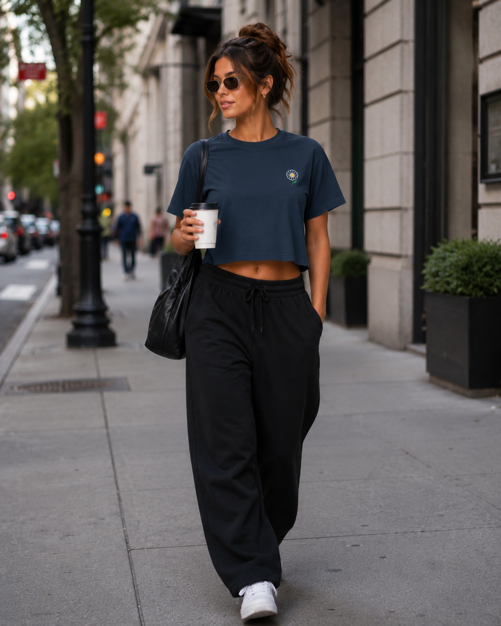 Daisy Embroidered Slim Fit T-Shirt