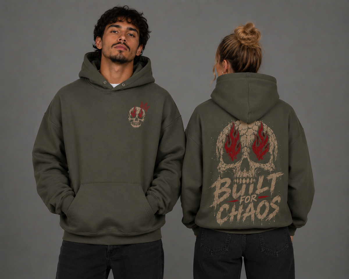 Built for Chaos | 380GSM Heavyweight Double Snap Oversized Hoodie