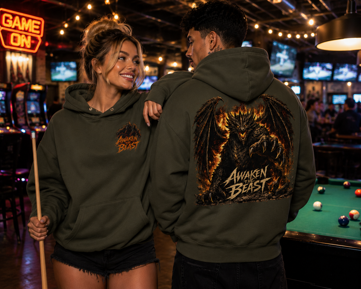 Awaken the Beast | 380GSM Unisex Double Snap Brushed Fleece Hoodie