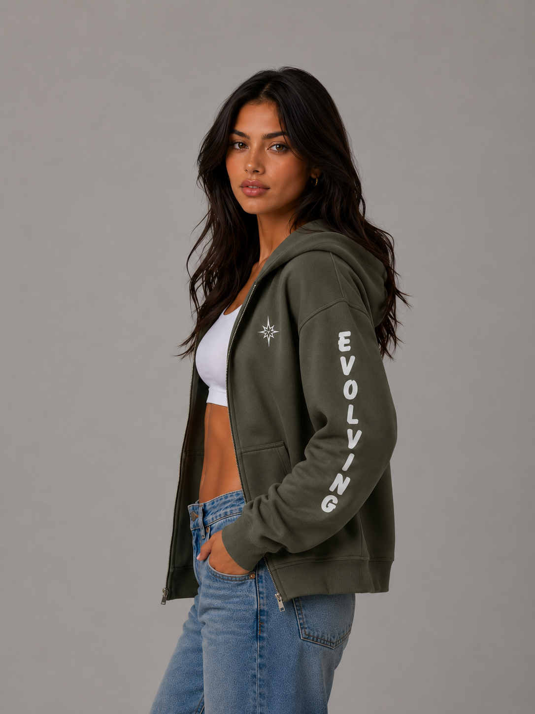 Gently Evolving Embroidered Heavyweight Oversized Full