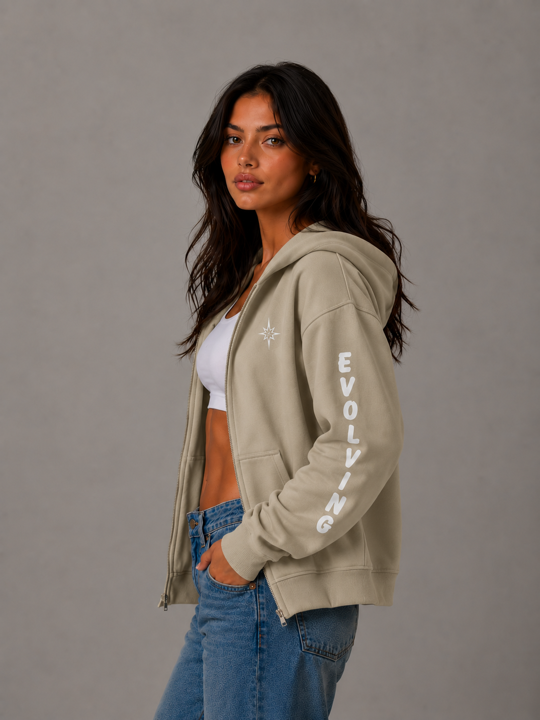 Gently Evolving Embroidered Heavyweight Oversized Full