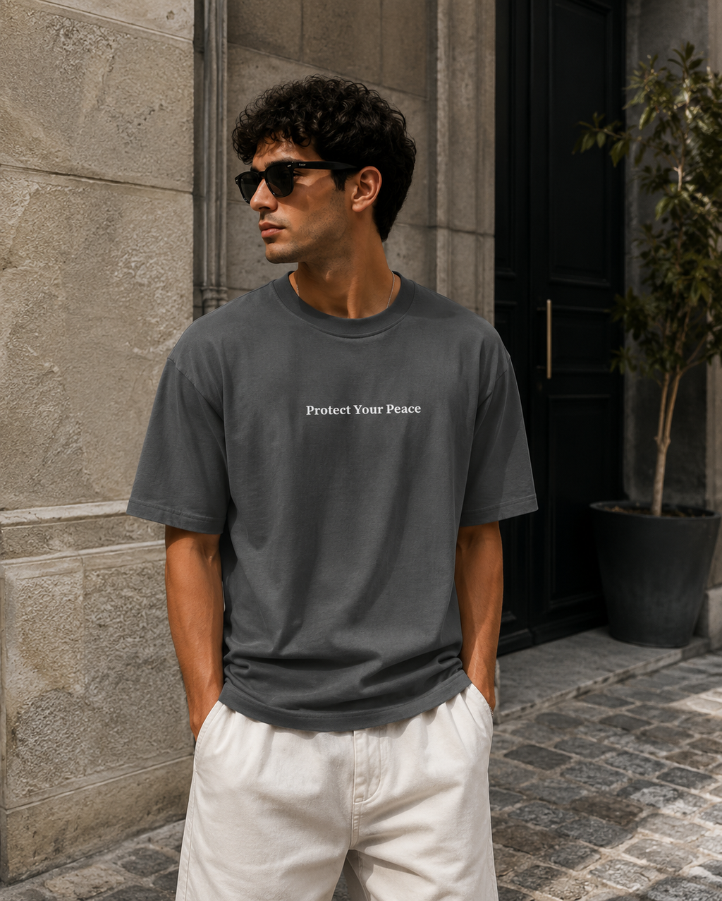 Protect Your Peace Oversized Tee – Elevated Essentials Collection