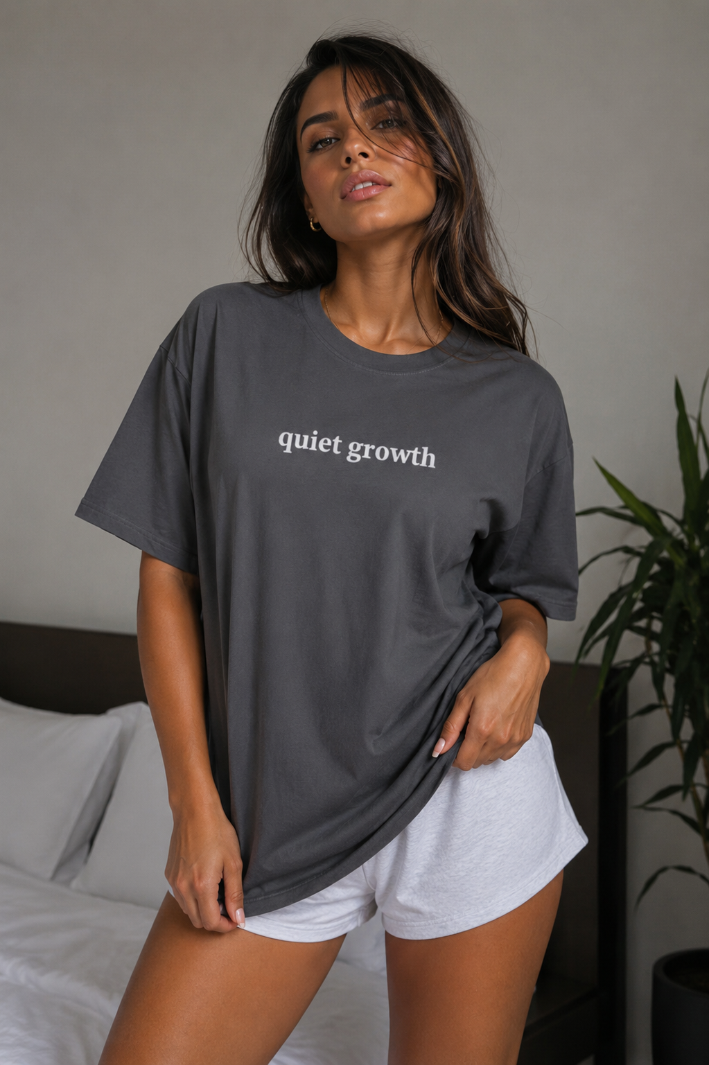 Quiet Growth Premium Oversized Boxy T-Shirt