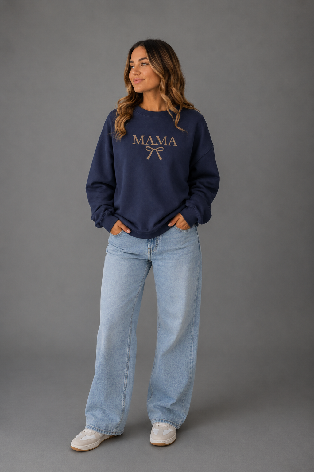 MAMA Embroidered Oversized Sweatshirt