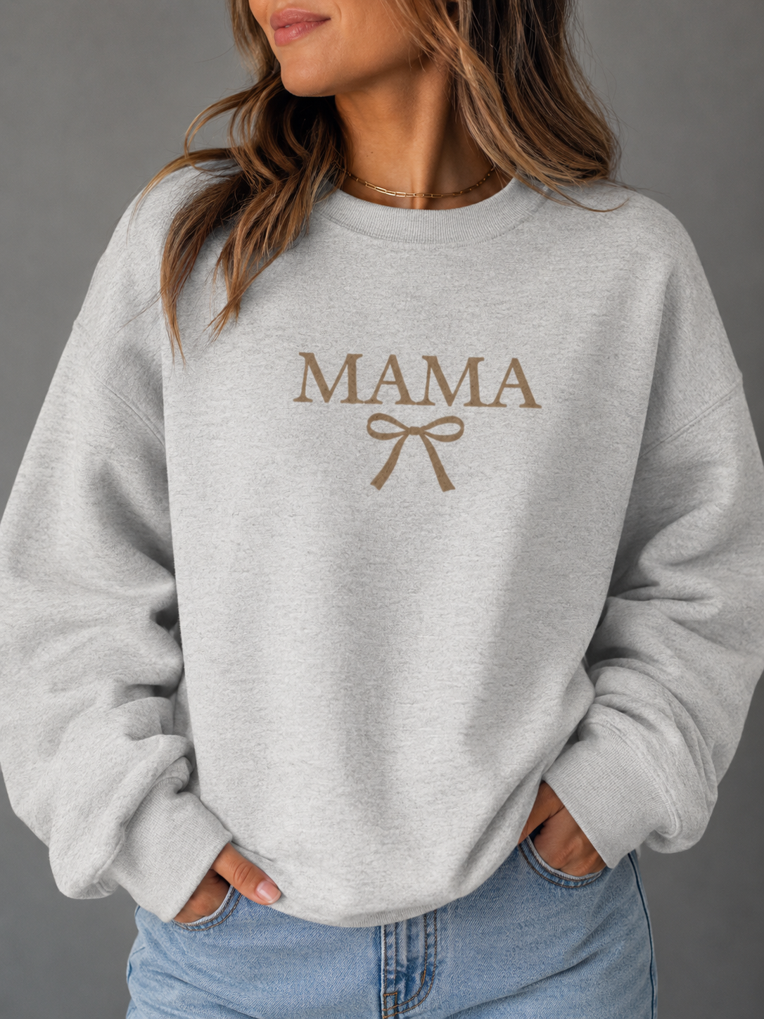 MAMA Embroidered Oversized Sweatshirt