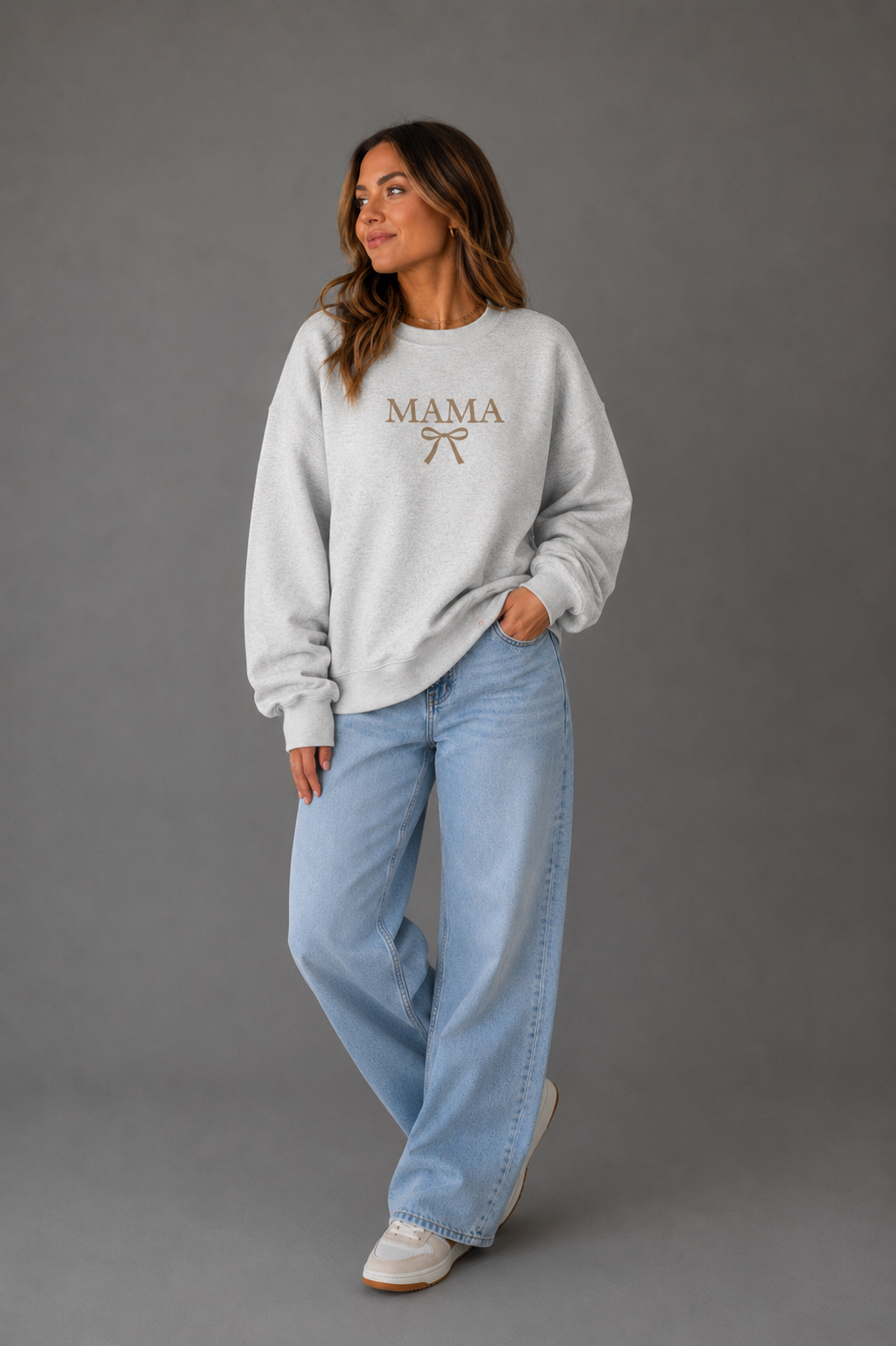 MAMA Embroidered Oversized Sweatshirt
