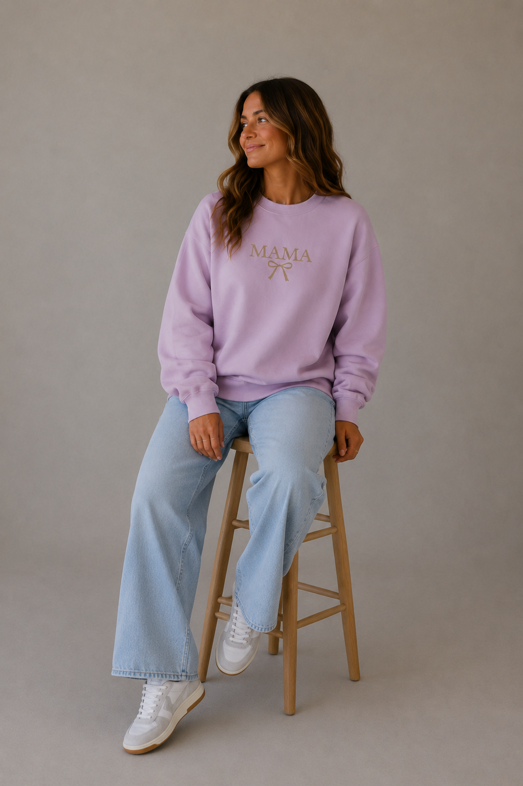 MAMA Embroidered Oversized Sweatshirt