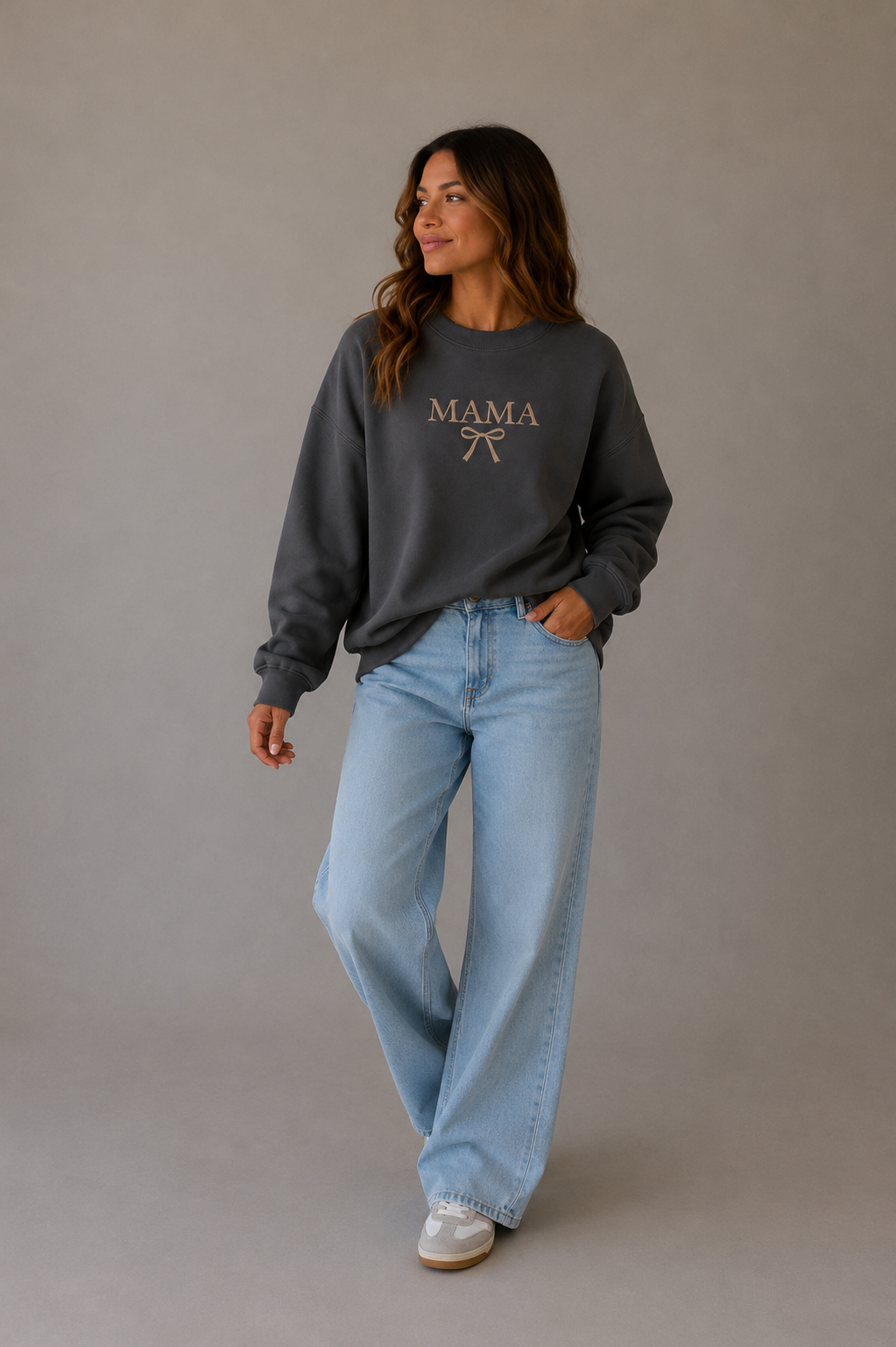 MAMA Embroidered Oversized Sweatshirt