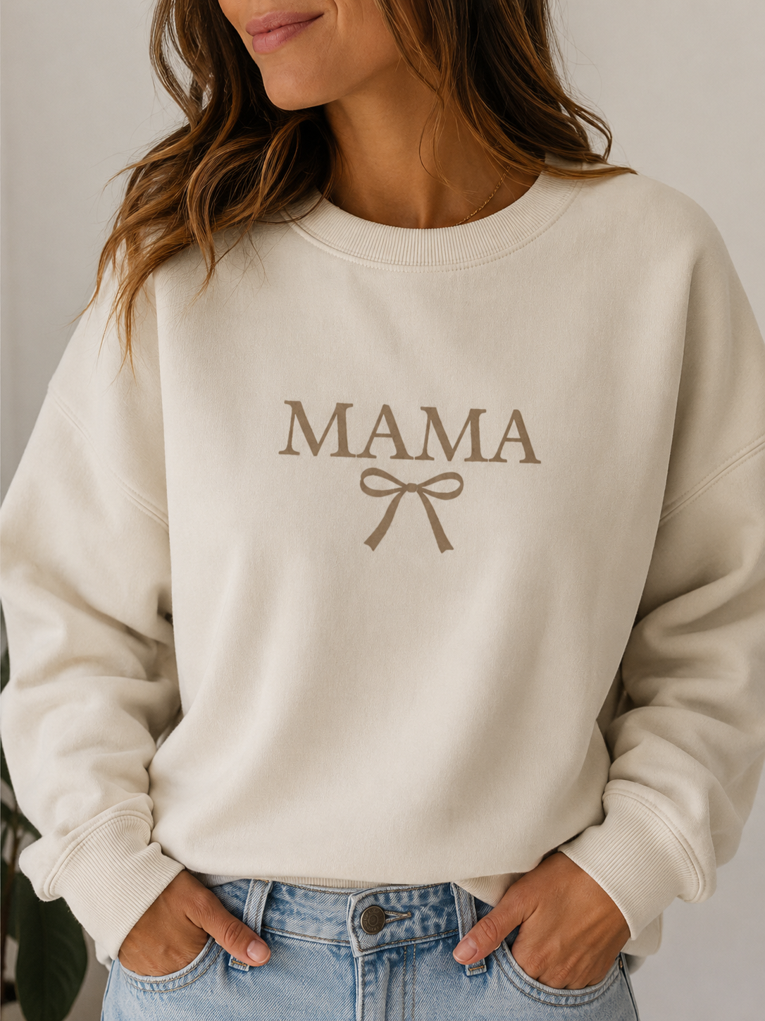 MAMA Embroidered Oversized Sweatshirt