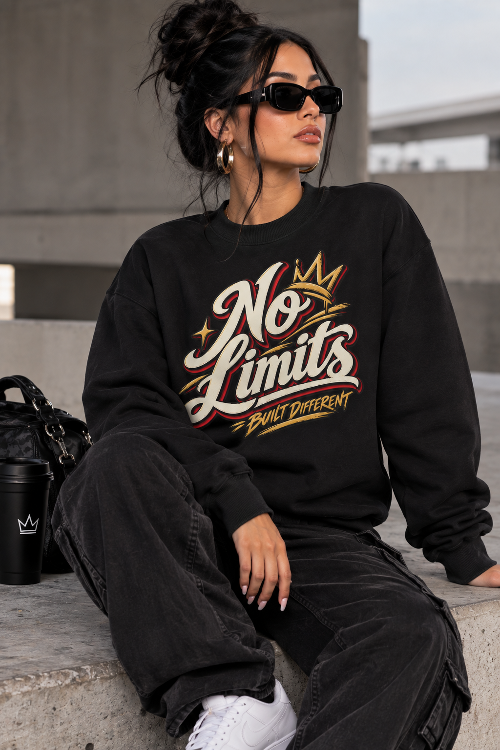 No Limits – Built Different 370GSM Heavyweight Oversized Sweatshirt