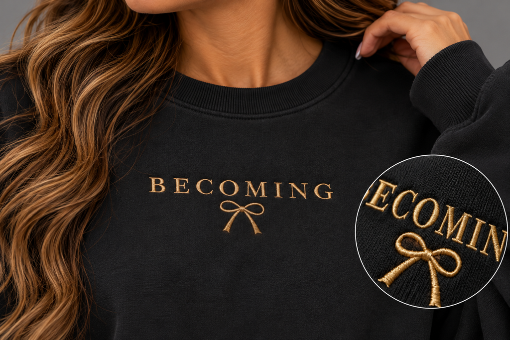Becoming Embroidered 370GSM Unisex Heavyweight Oversized Sweatshirt