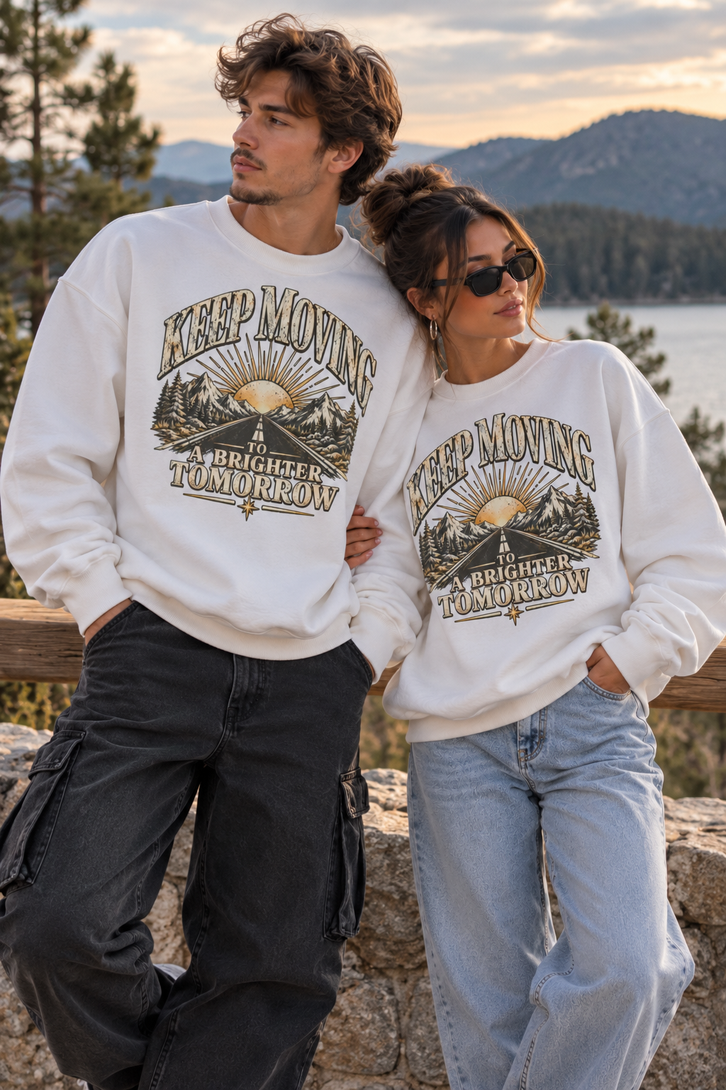 Keep Moving to a Brighter Tomorrow | 370GSM Heavyweight Oversized Swea