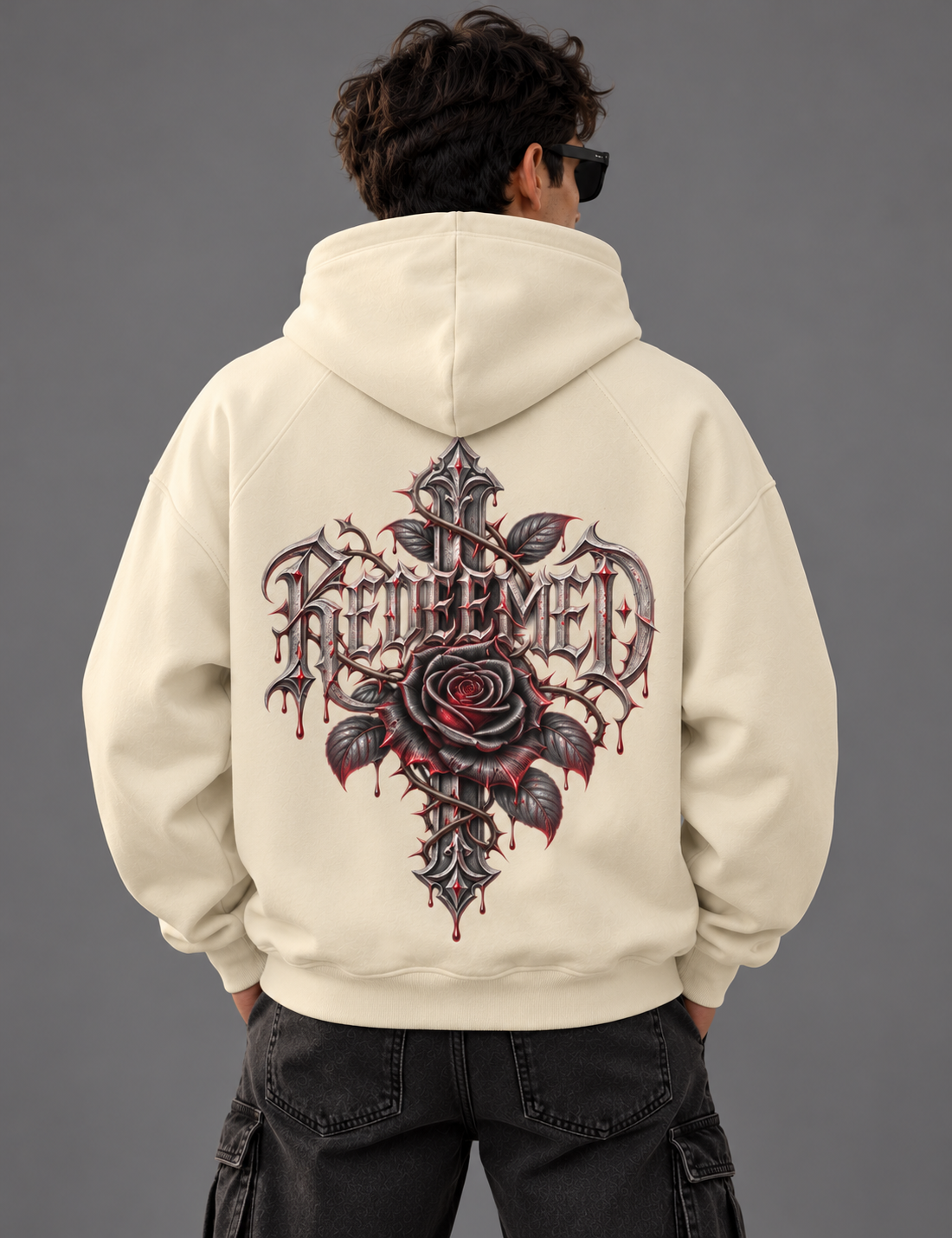 REDEEMED | 380GSM Heavyweight Brushed Fleece Oversized Hoodie