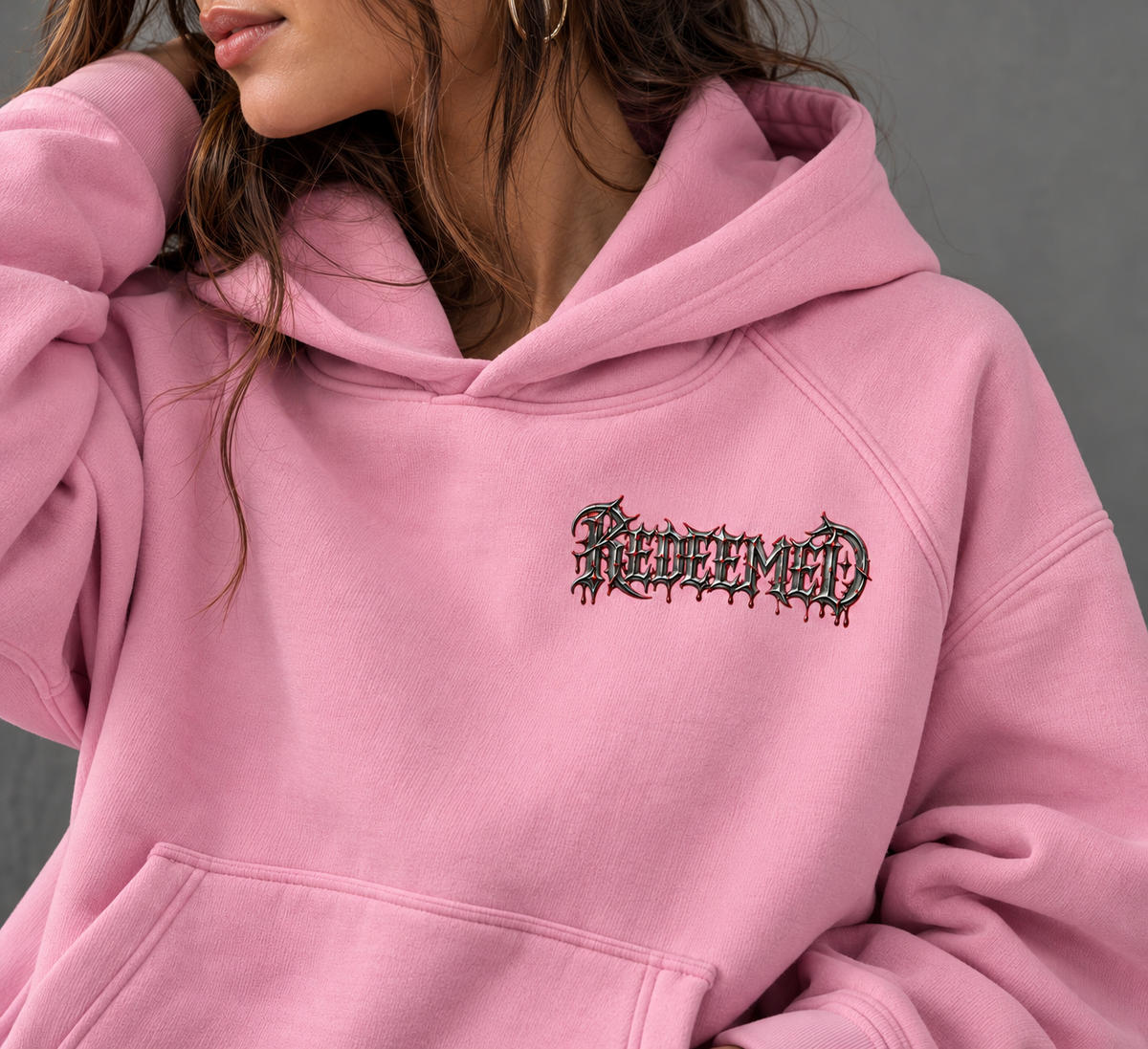 REDEEMED | 380GSM Heavyweight Brushed Fleece Oversized Hoodie
