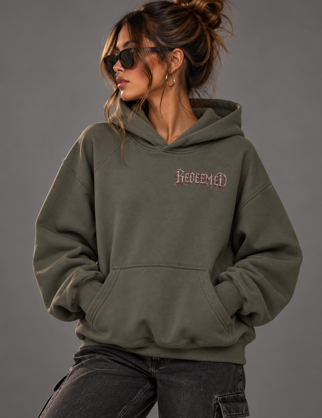 REDEEMED | 380GSM Heavyweight Brushed Fleece Oversized Hoodie