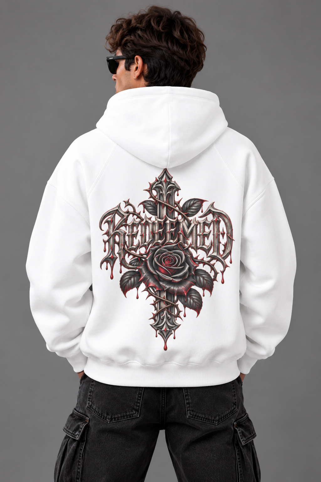 REDEEMED | 380GSM Heavyweight Brushed Fleece Oversized Hoodie