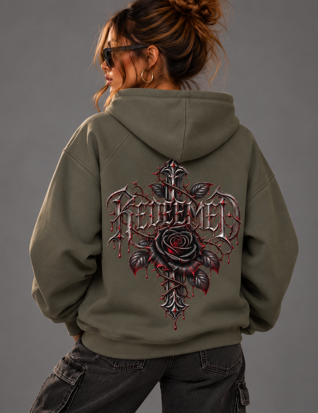 REDEEMED | 380GSM Heavyweight Brushed Fleece Oversized Hoodie