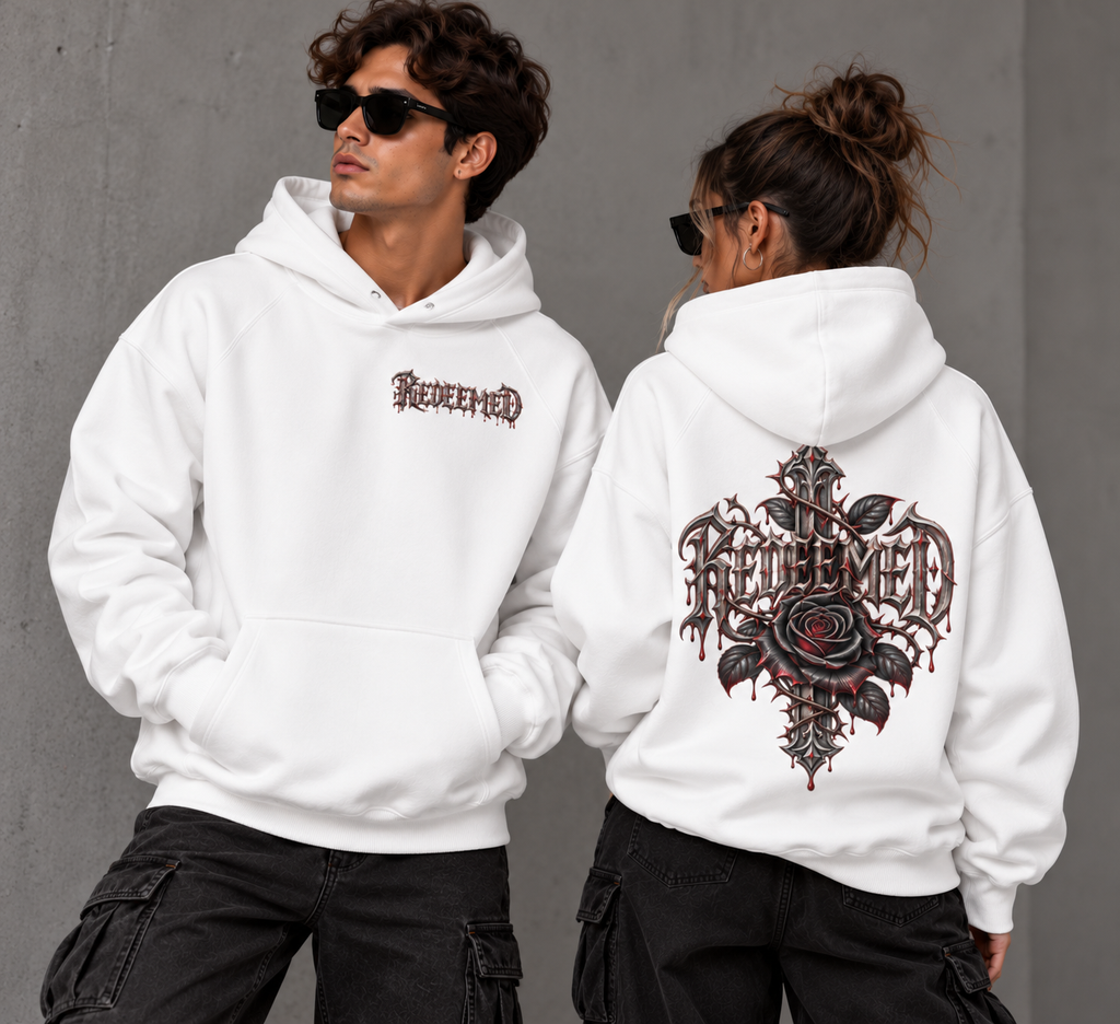 REDEEMED | 380GSM Heavyweight Brushed Fleece Oversized Hoodie