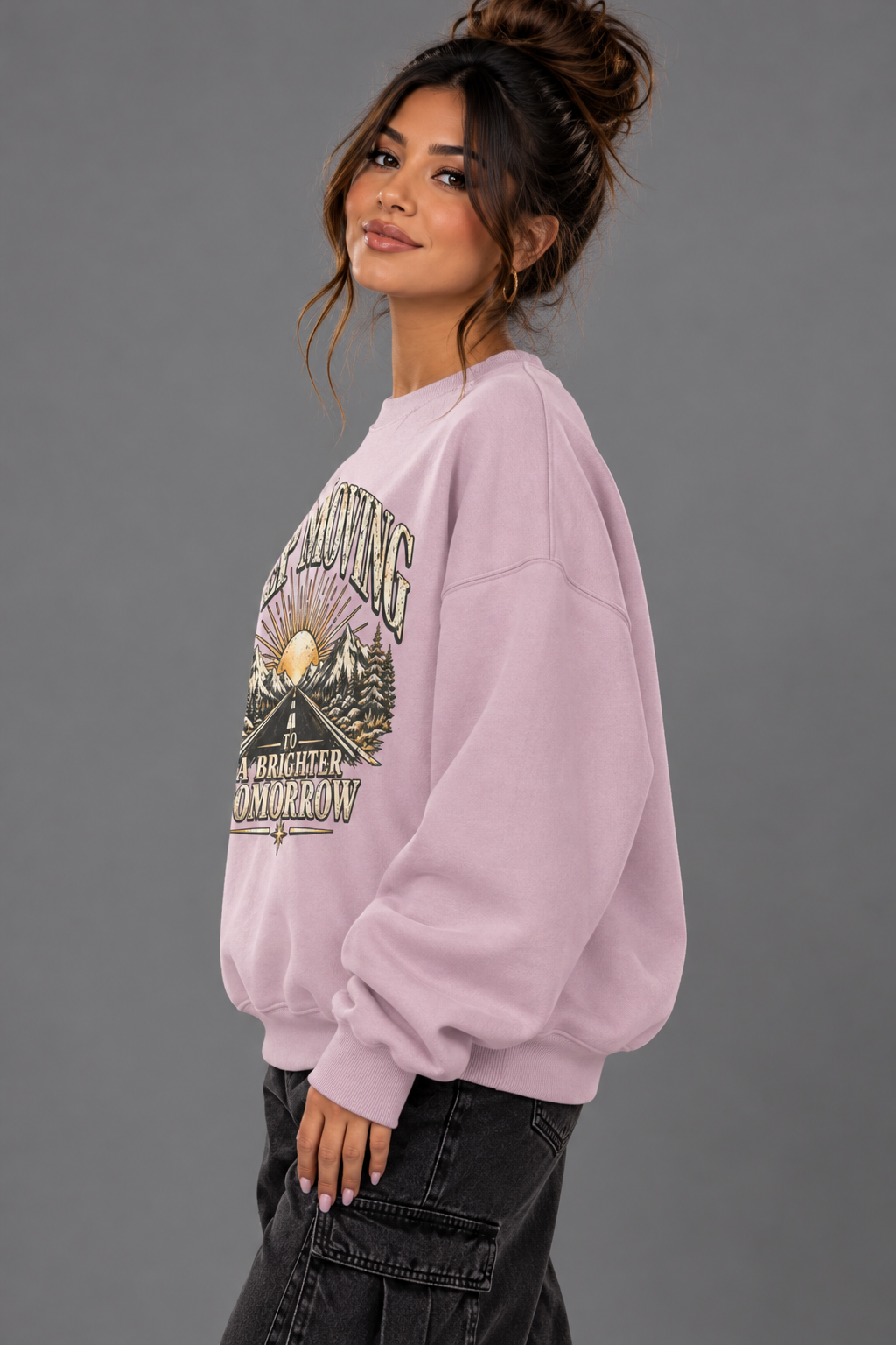 Keep Moving to a Brighter Tomorrow | 370GSM Heavyweight Oversized Swea