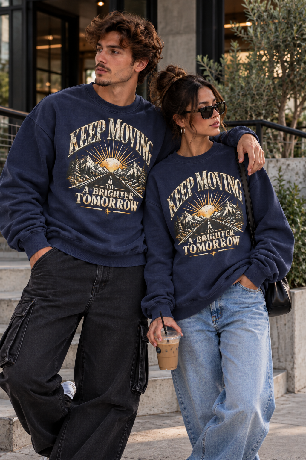 Keep Moving to a Brighter Tomorrow | 370GSM Heavyweight Oversized Swea