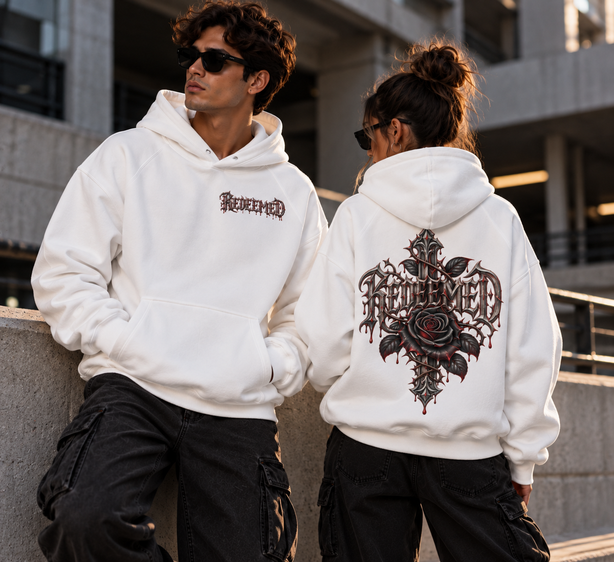 REDEEMED | 380GSM Heavyweight Brushed Fleece Oversized Hoodie