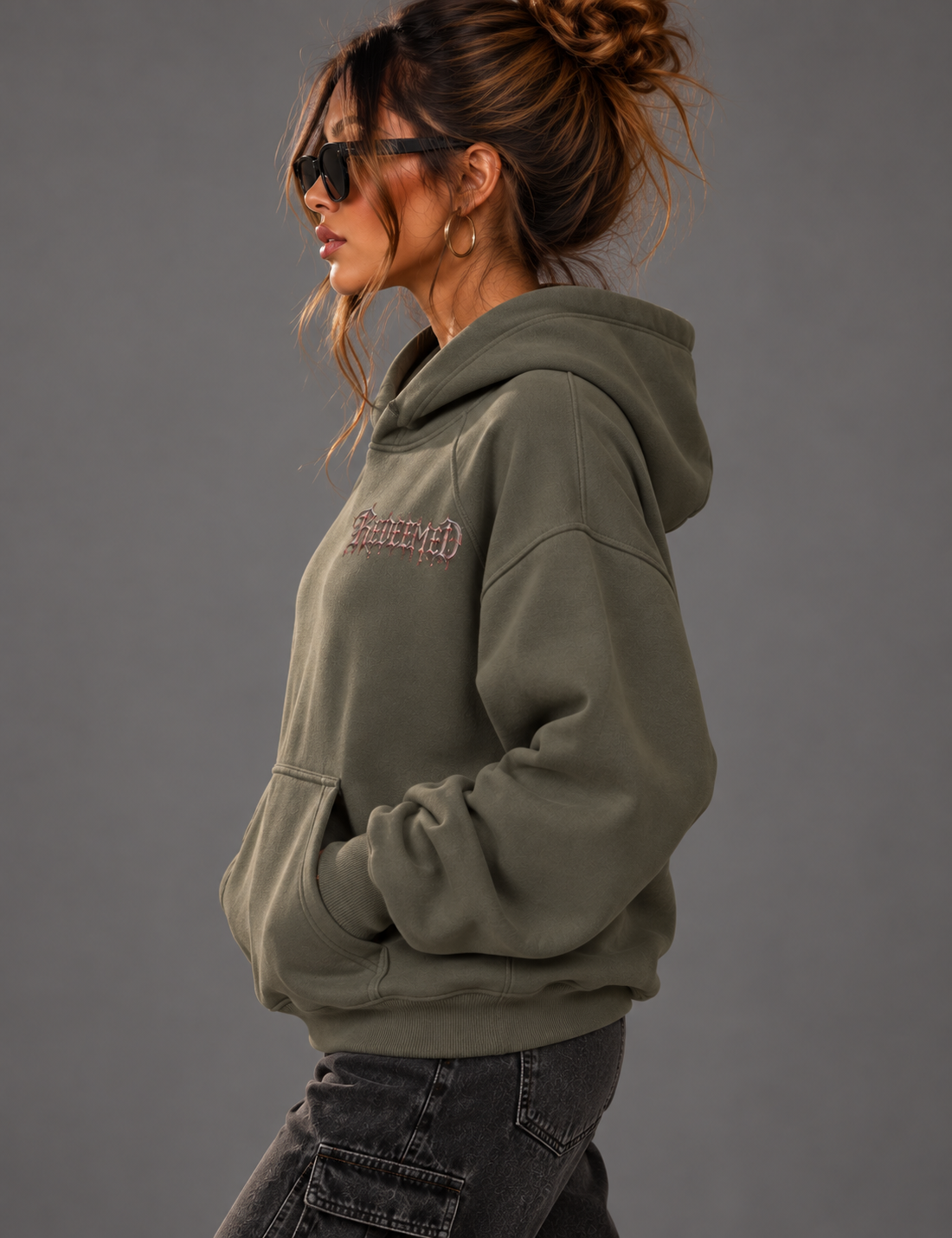 REDEEMED | 380GSM Heavyweight Brushed Fleece Oversized Hoodie