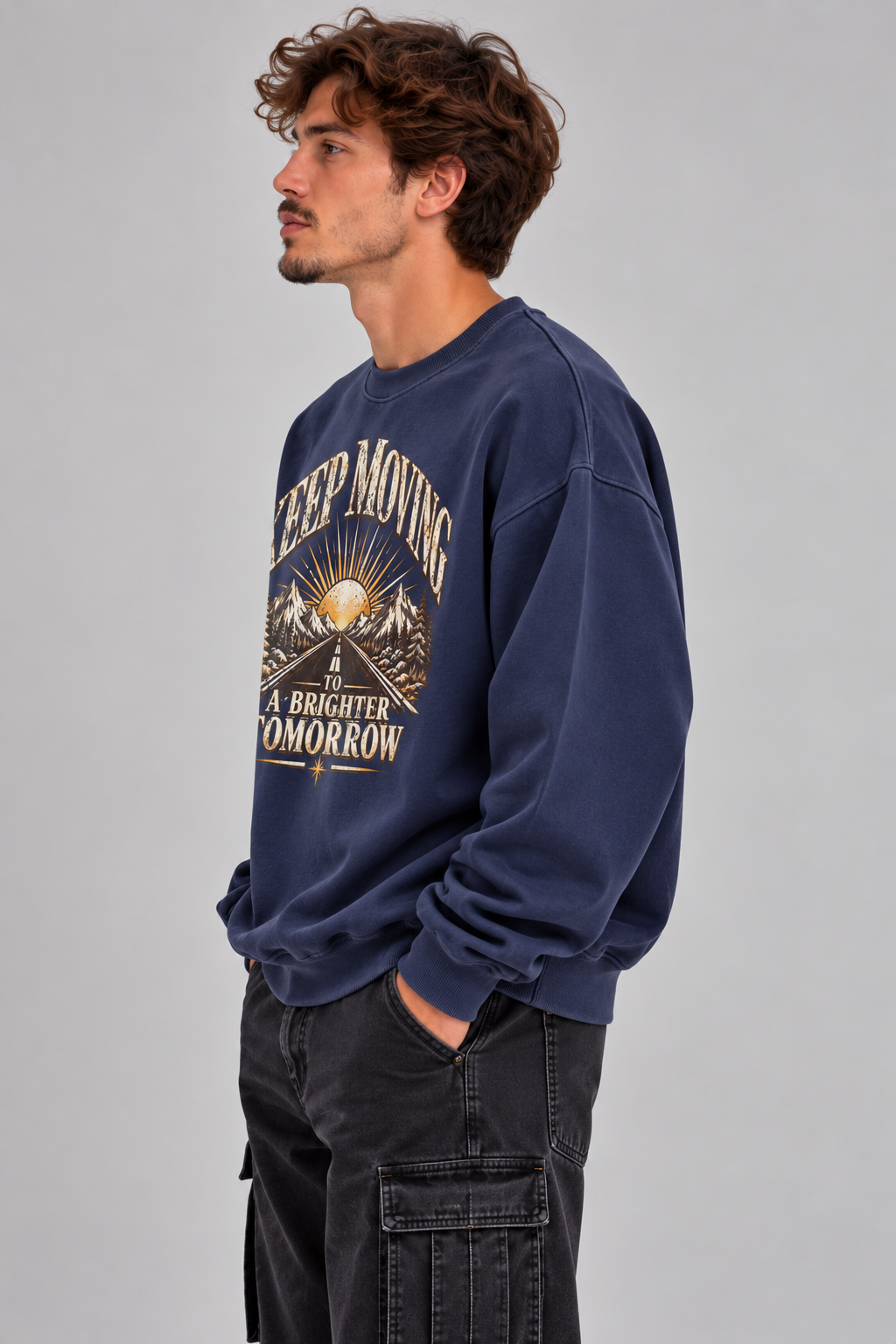 Keep Moving to a Brighter Tomorrow | 370GSM Heavyweight Oversized Swea