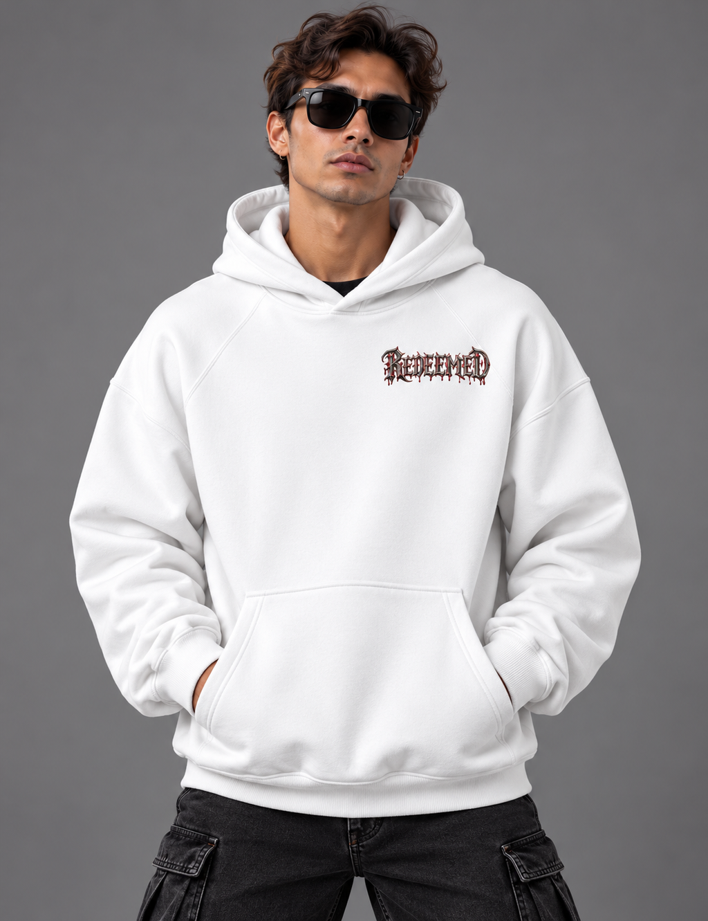 REDEEMED | 380GSM Heavyweight Brushed Fleece Oversized Hoodie
